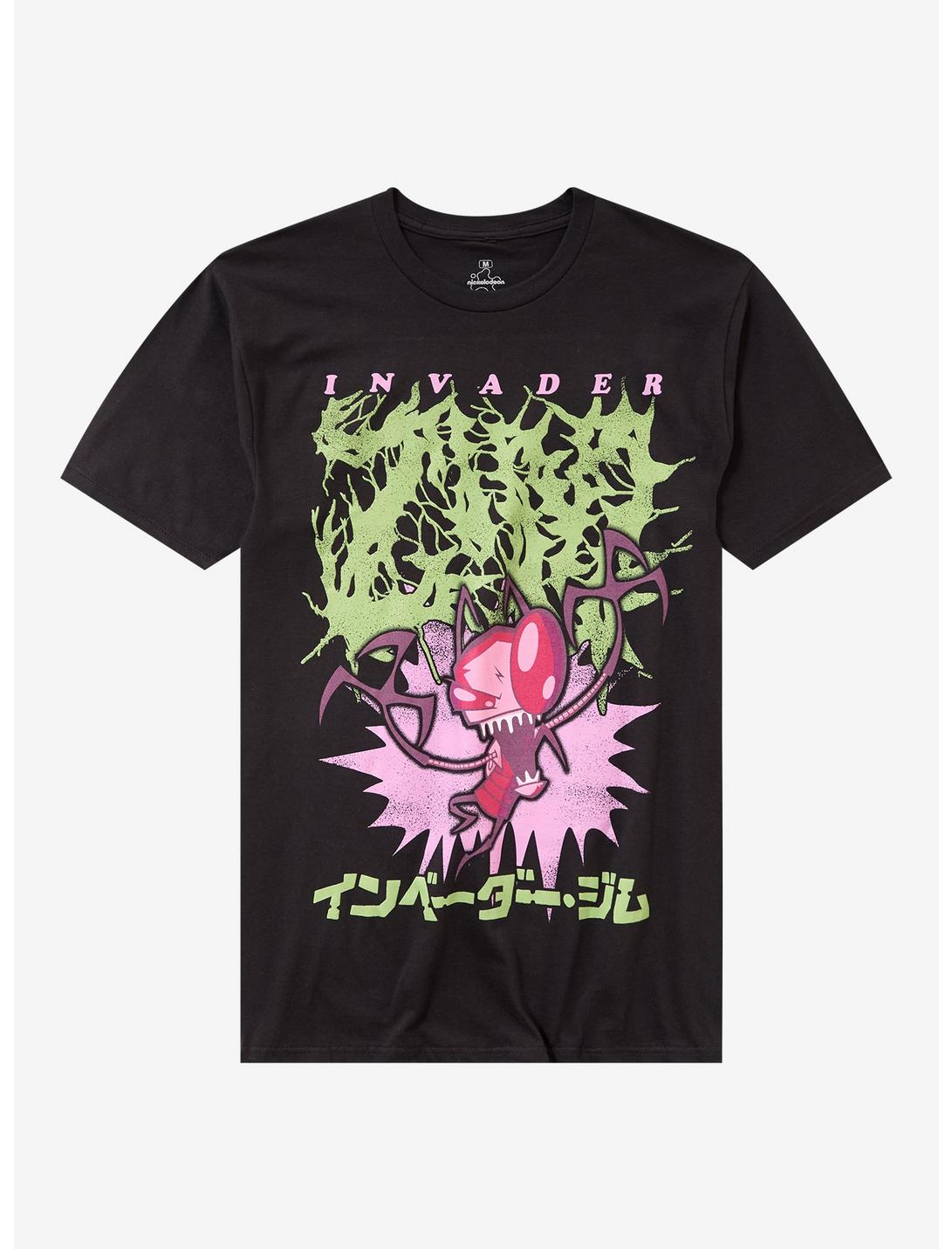 T-shirt à lettrage métal Invader Zim