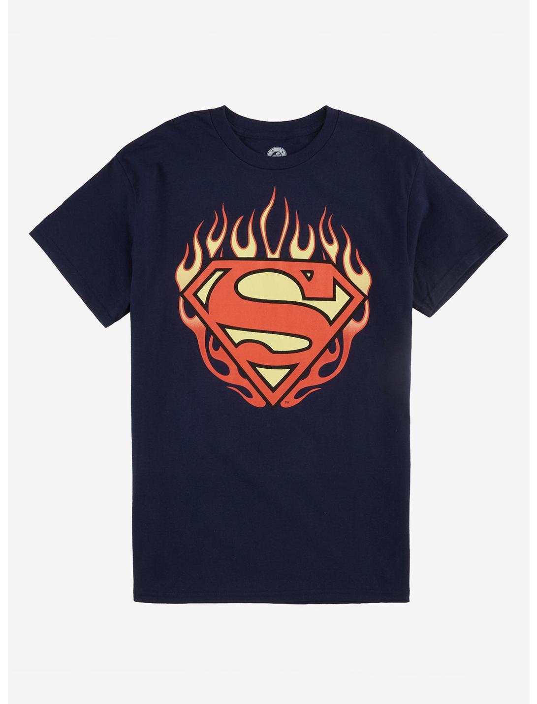 DC Comics Superman Crest Flames T-Shirt