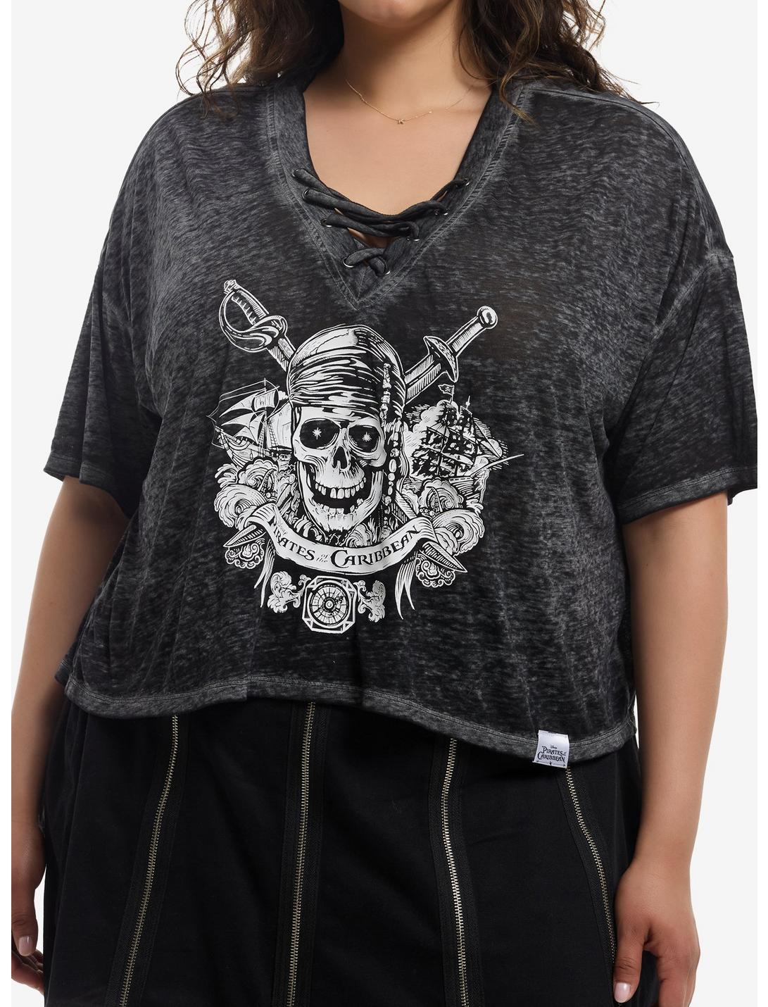 Her Universe Disney Pirates Of The Caribbean Girls Burnout T-Shirt Plus Size