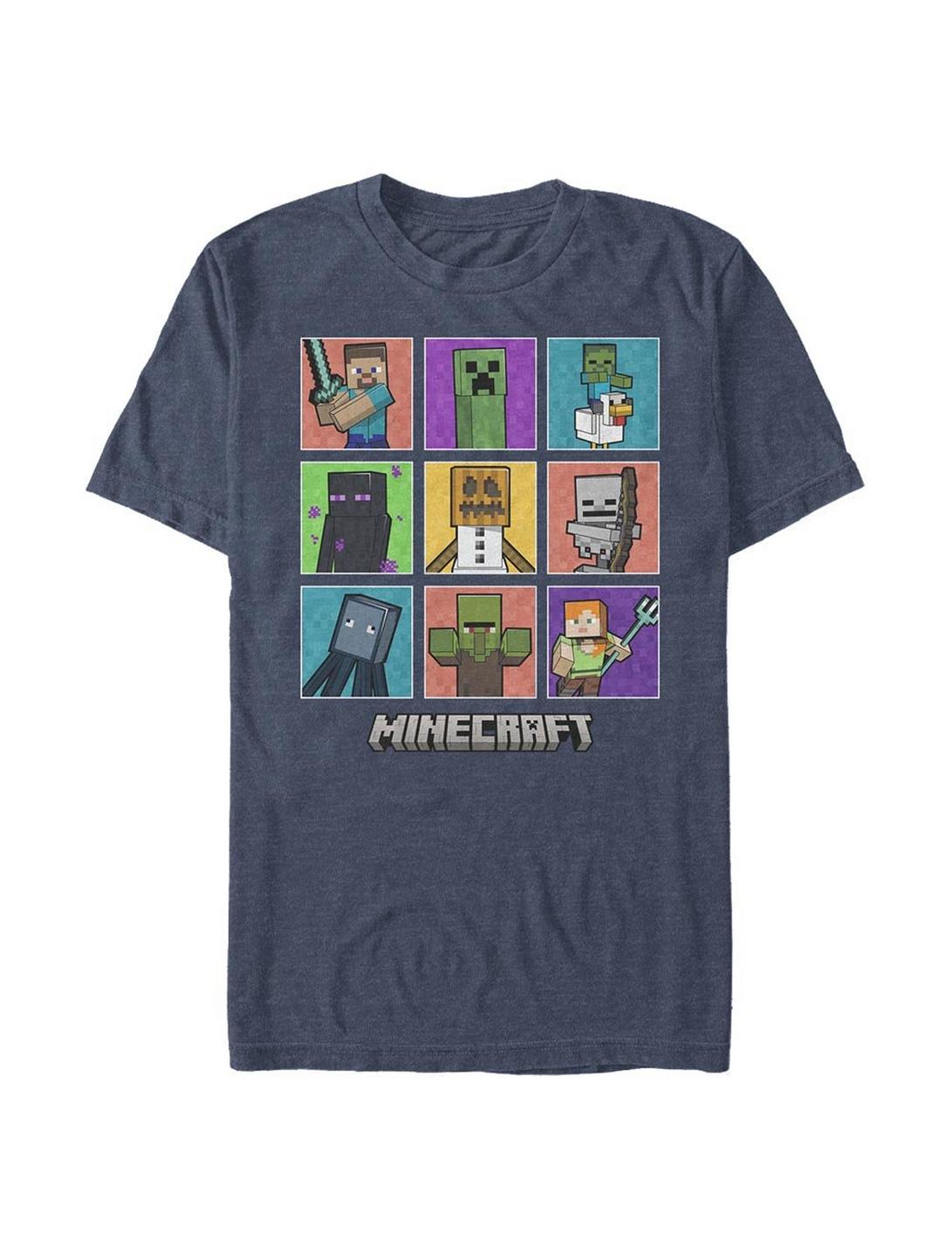 T-shirt grand et très grand modèle avec personnages Minecraft