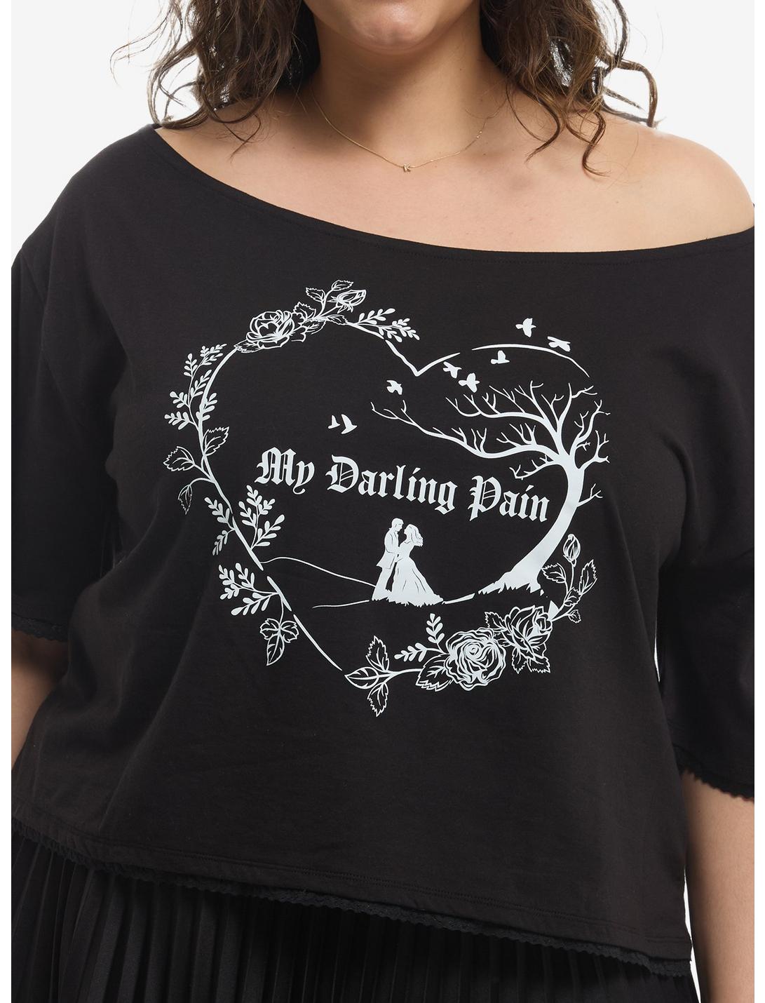 "Wuthering Heights" Silhouettes Girls Off-Shoulder T-Shirt Plus Size