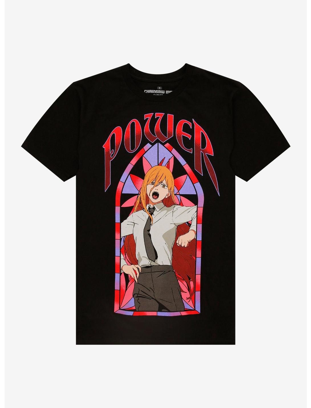 Chainsaw Man Power Stained Glass Portrait T-Shirt