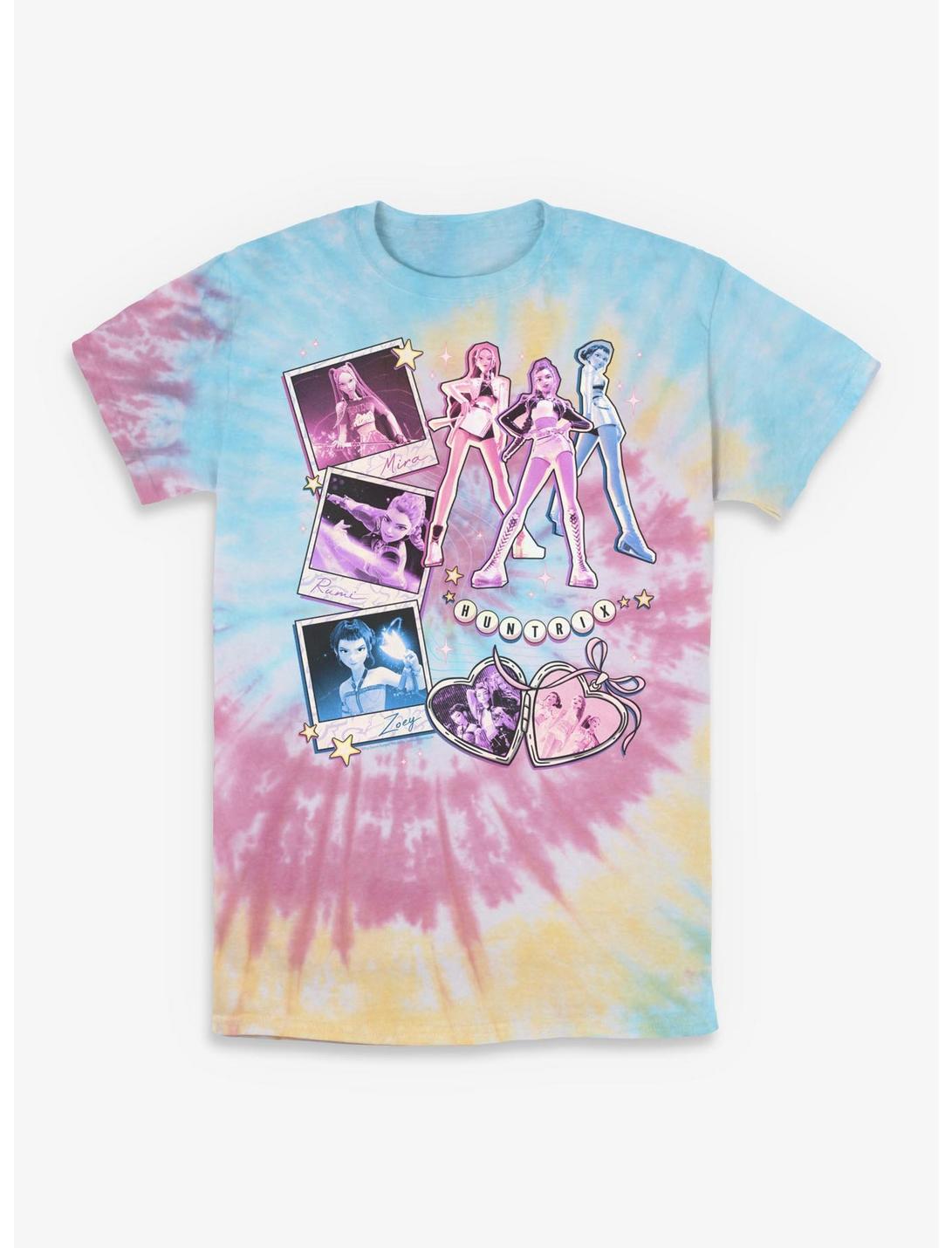 KPop Demon Hunters HUNTR/X Collage Tie-Dye T-Shirt