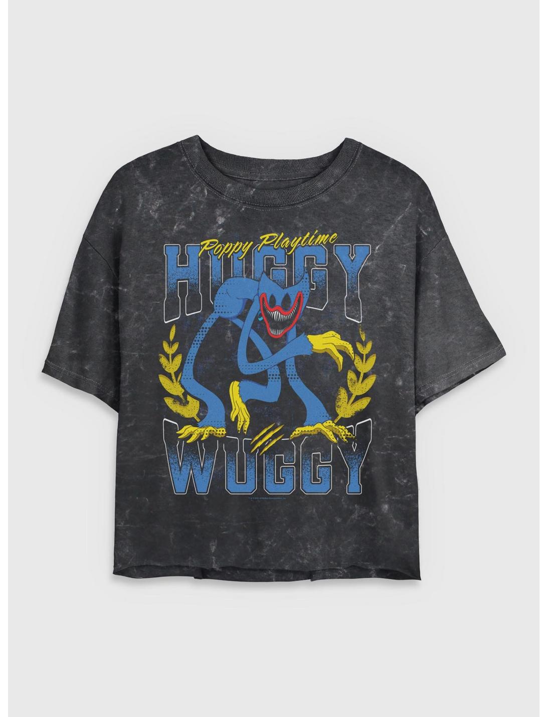 T-shirt court à délavage minéral Poppy Playtime Huggy Wuggy pour filles