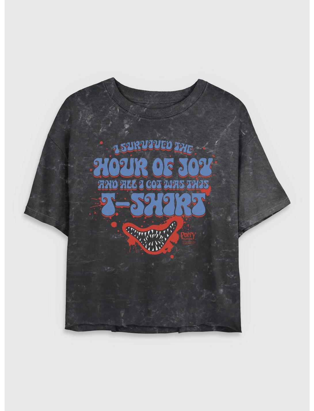 Poppy Playtime Survived Hour Of Joy Girls Mineral Wash Crop T-Shirt