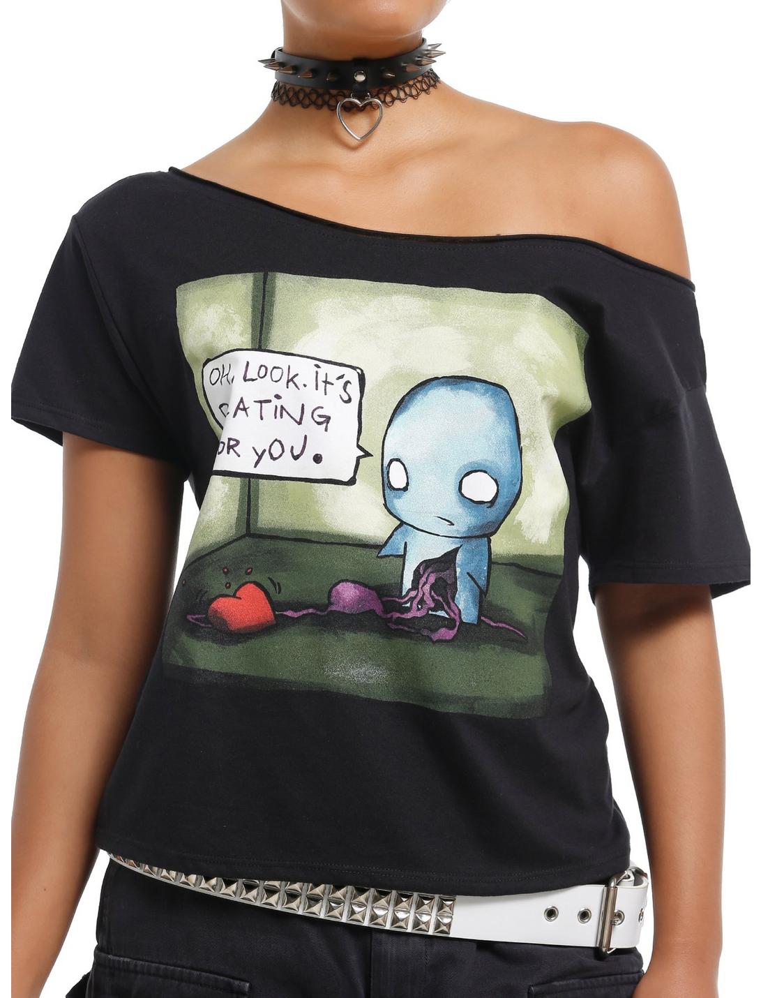 Pon And Zi Heart Beating For You Girls Off-Shoulder T-Shirt