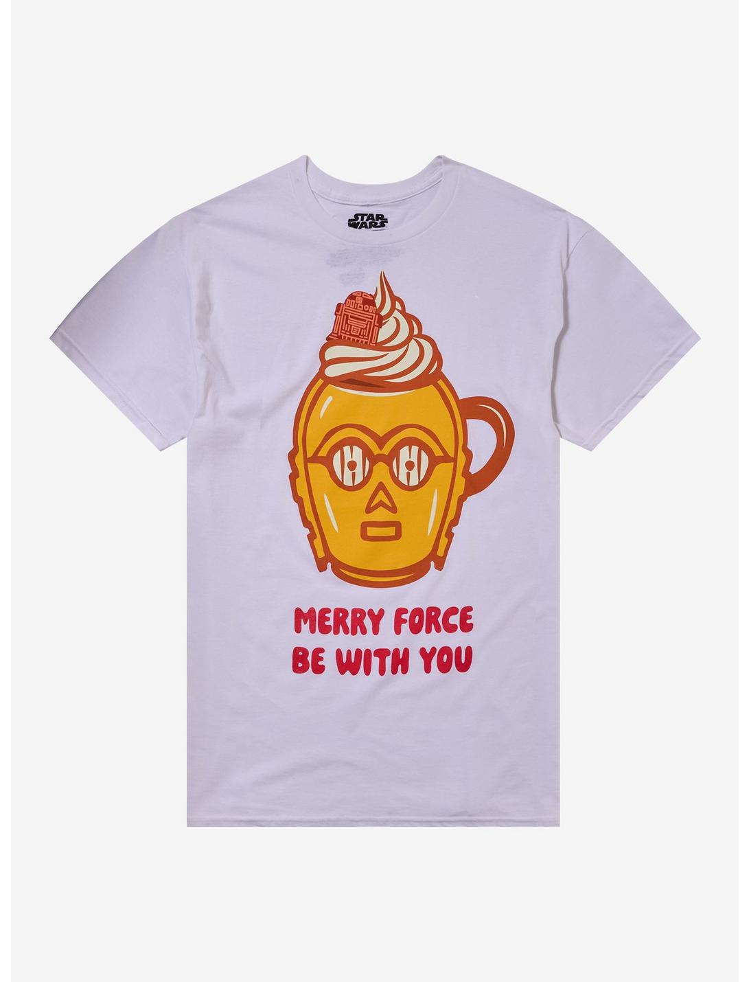 Star Wars C-3PO Merry Force Be With You T-Shirt