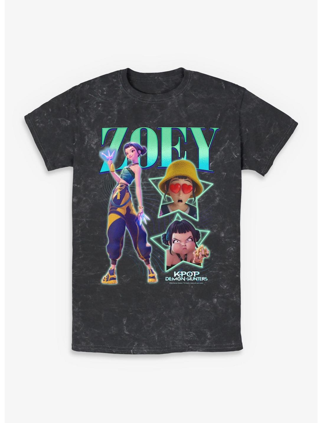 KPop Demon Hunters Zoey Collage Mineral Wash T-Shirt