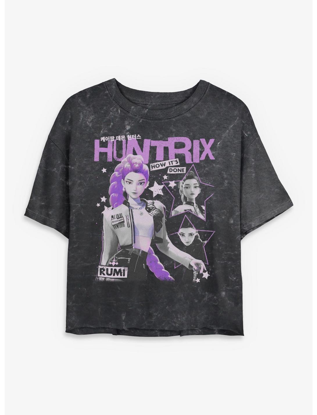 KPop Demon Hunters Rumi How Its Done Girls Mineral Wash Crop T-Shirt