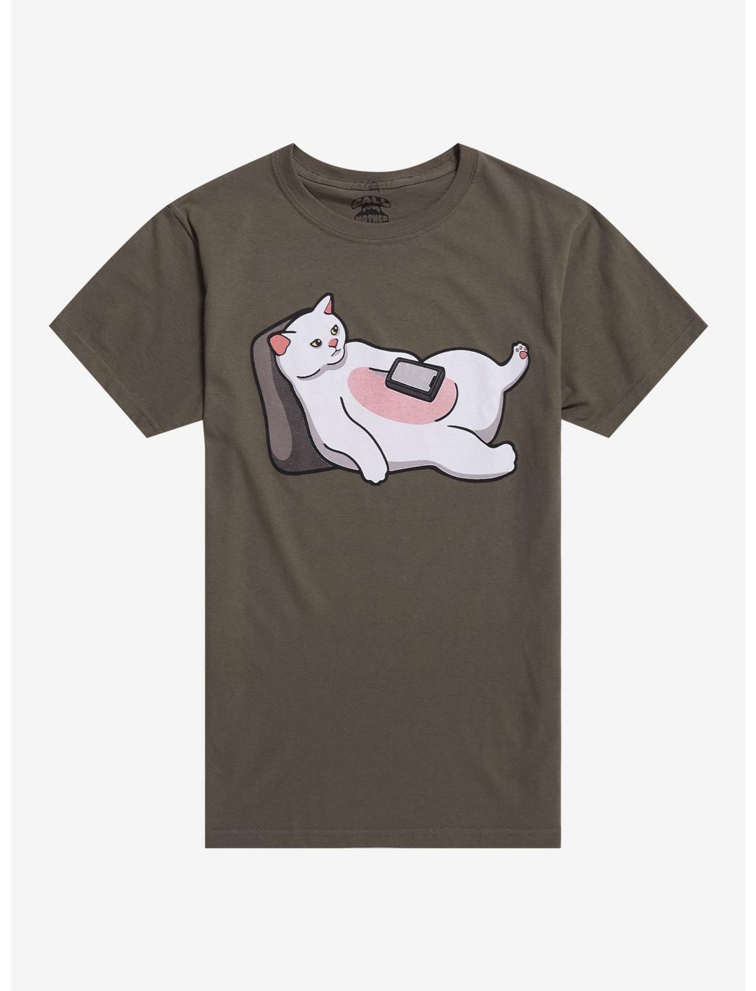 Cat Lounging T-Shirt By Call Your Mother