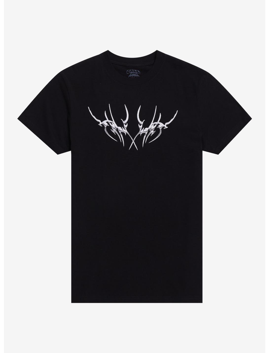 Chrome Wings Puff Print Double-Sided T-Shirt By Call Your Mother