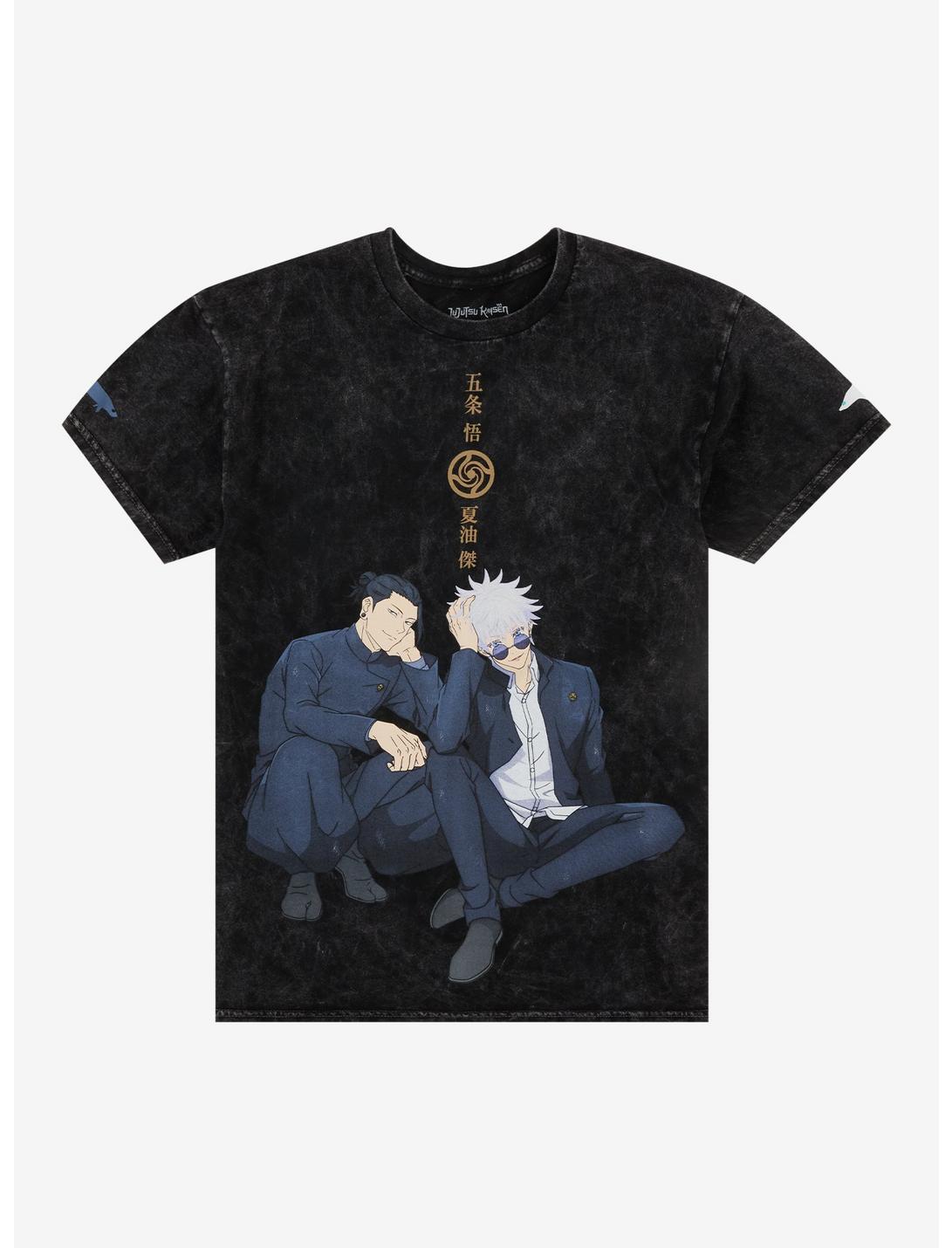 T-shirt délavé foncé Jujutsu Kaisen SatoSugu Betta Fish