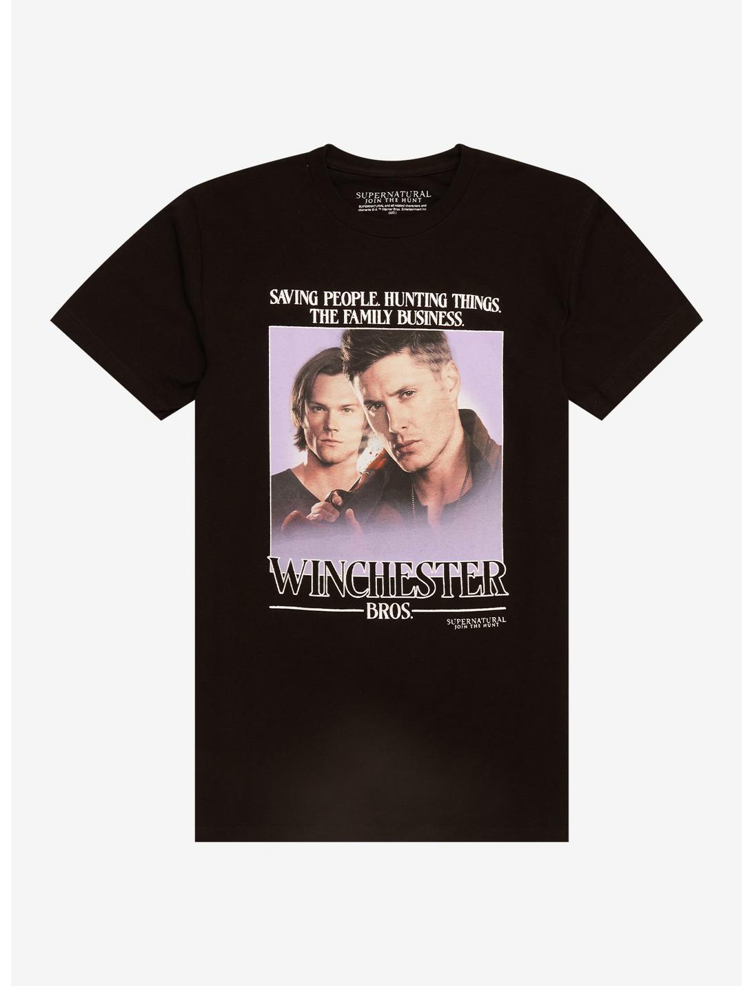T-shirt Supernatural Winchester Bros. Texte métallisé