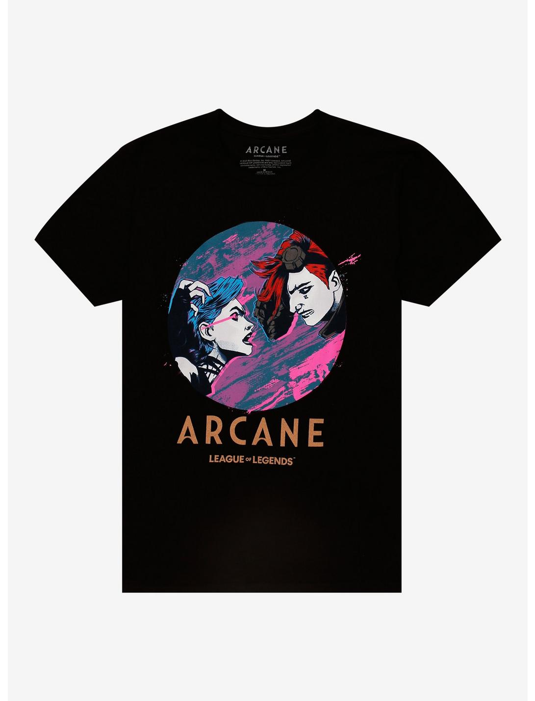 Arcane Jinx & Vi Circle Portrait T-Shirt