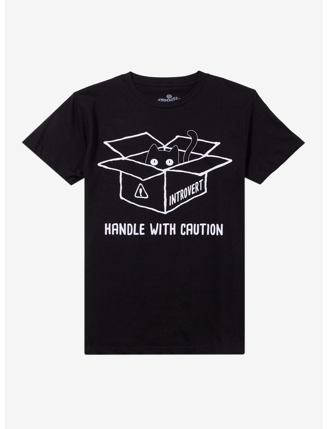 Introvert Cat Box T-Shirt By Goodie Two Sleeves