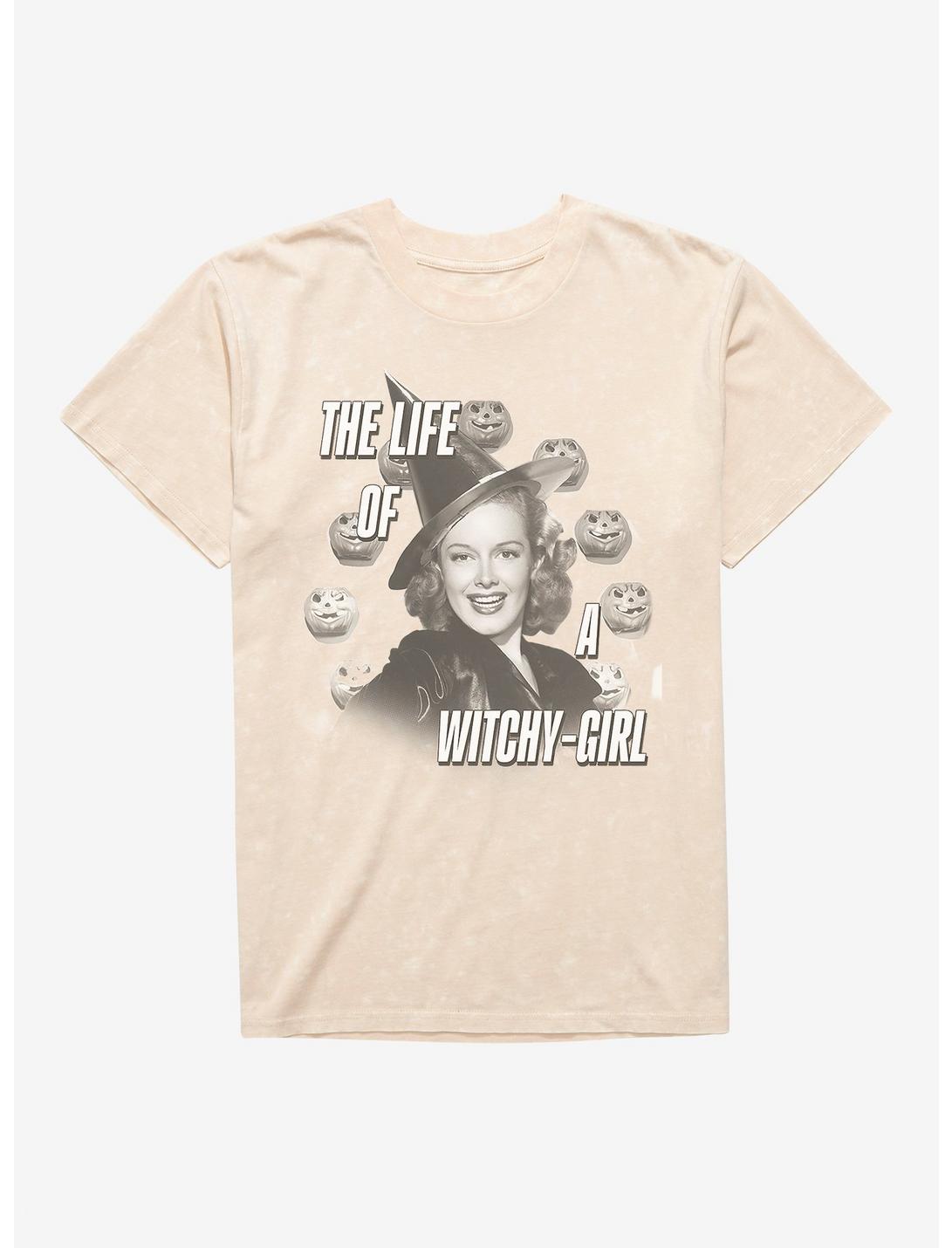 Le t-shirt délavé minéral « The Life Of A Witchy-Girl »