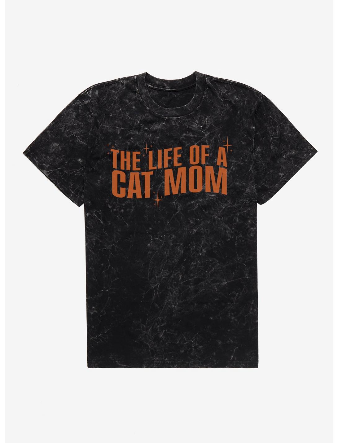 T-shirt délavé minéral The Life Of A Cat Mom