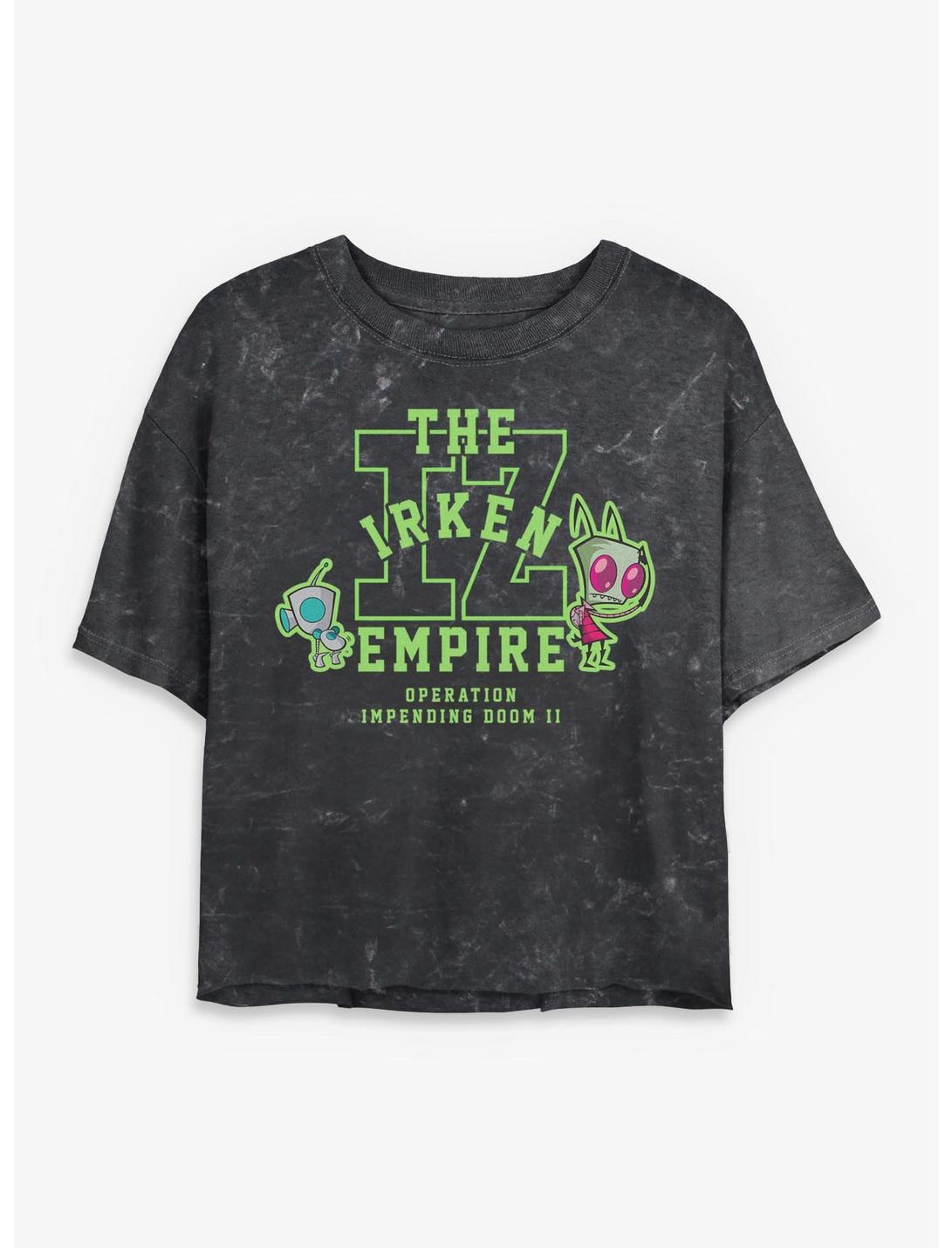 Invader ZIM Collegiate Girls Mineral Wash Crop T-Shirt