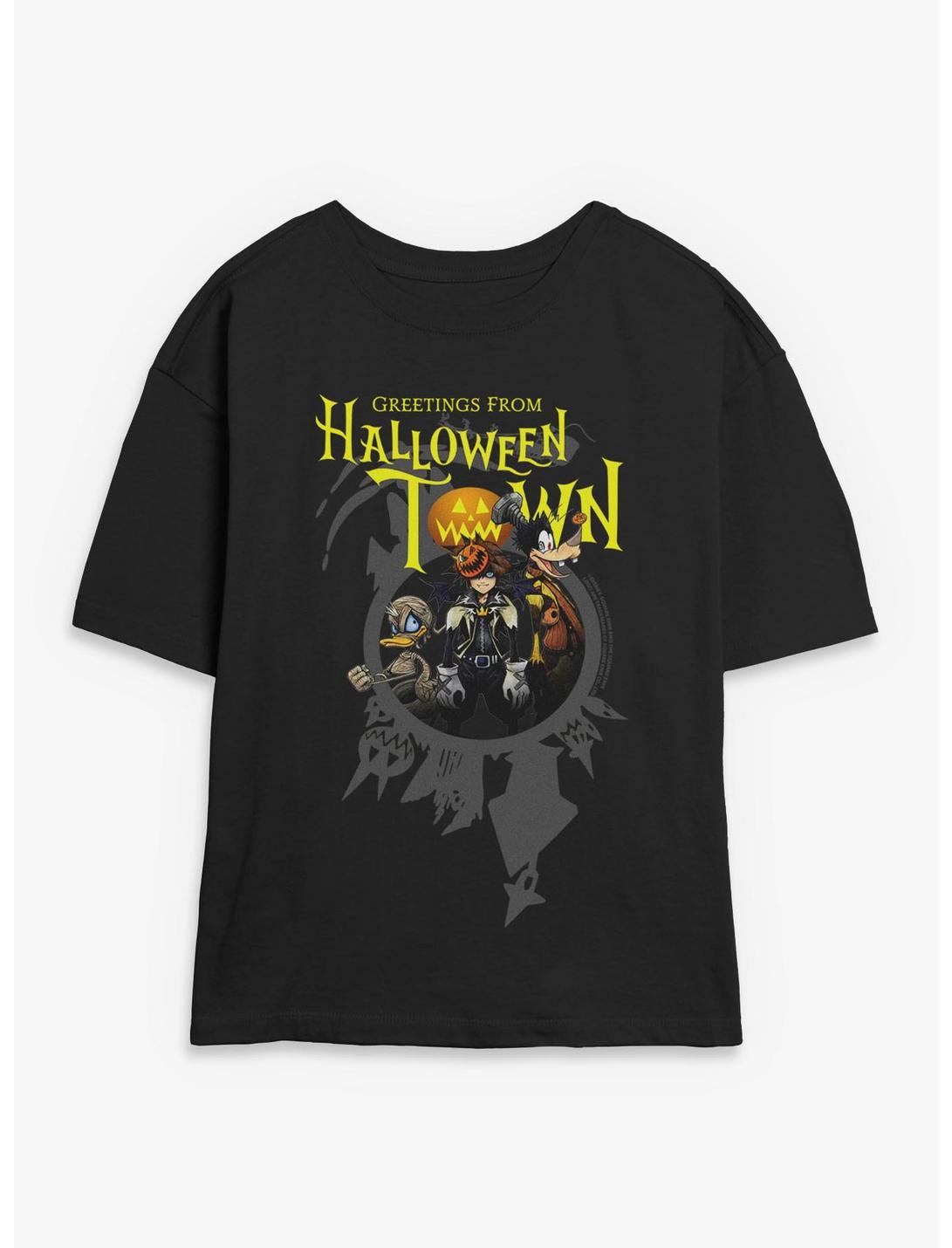 Disney Kingdom Hearts Greetings From Halloween Town Girls Skimmer T-Shirt