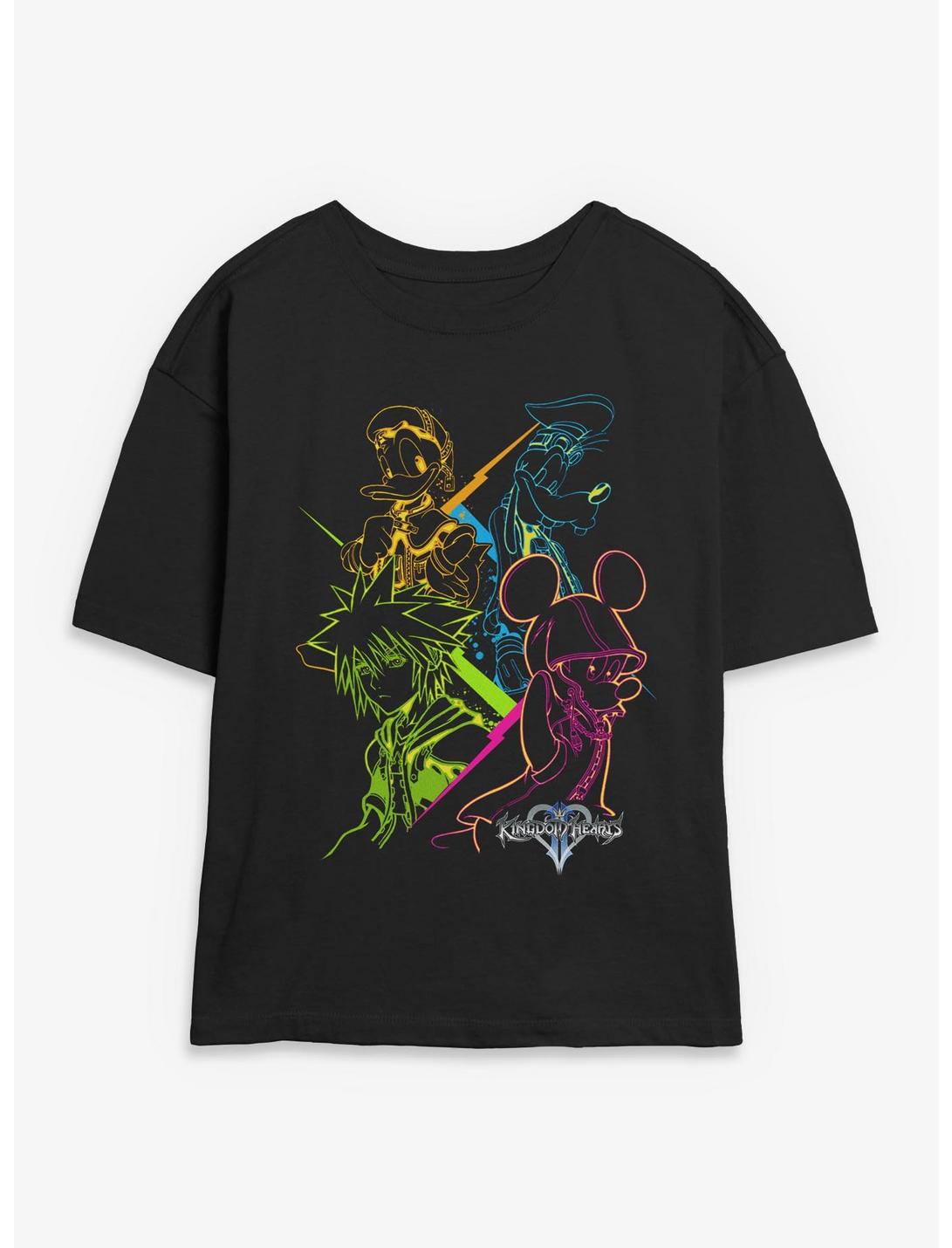 T-Shirt Court Fille Disney Kingdom Hearts Groupe Principal