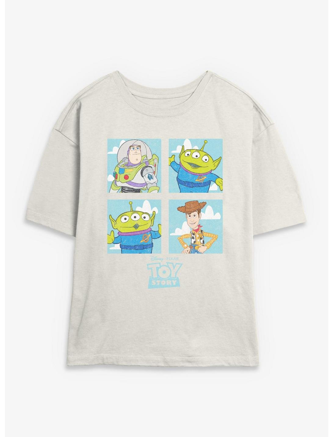 Disney Pixar Toy Story Buzz Woody Alien Panels Girls Skimmer T-Shirt