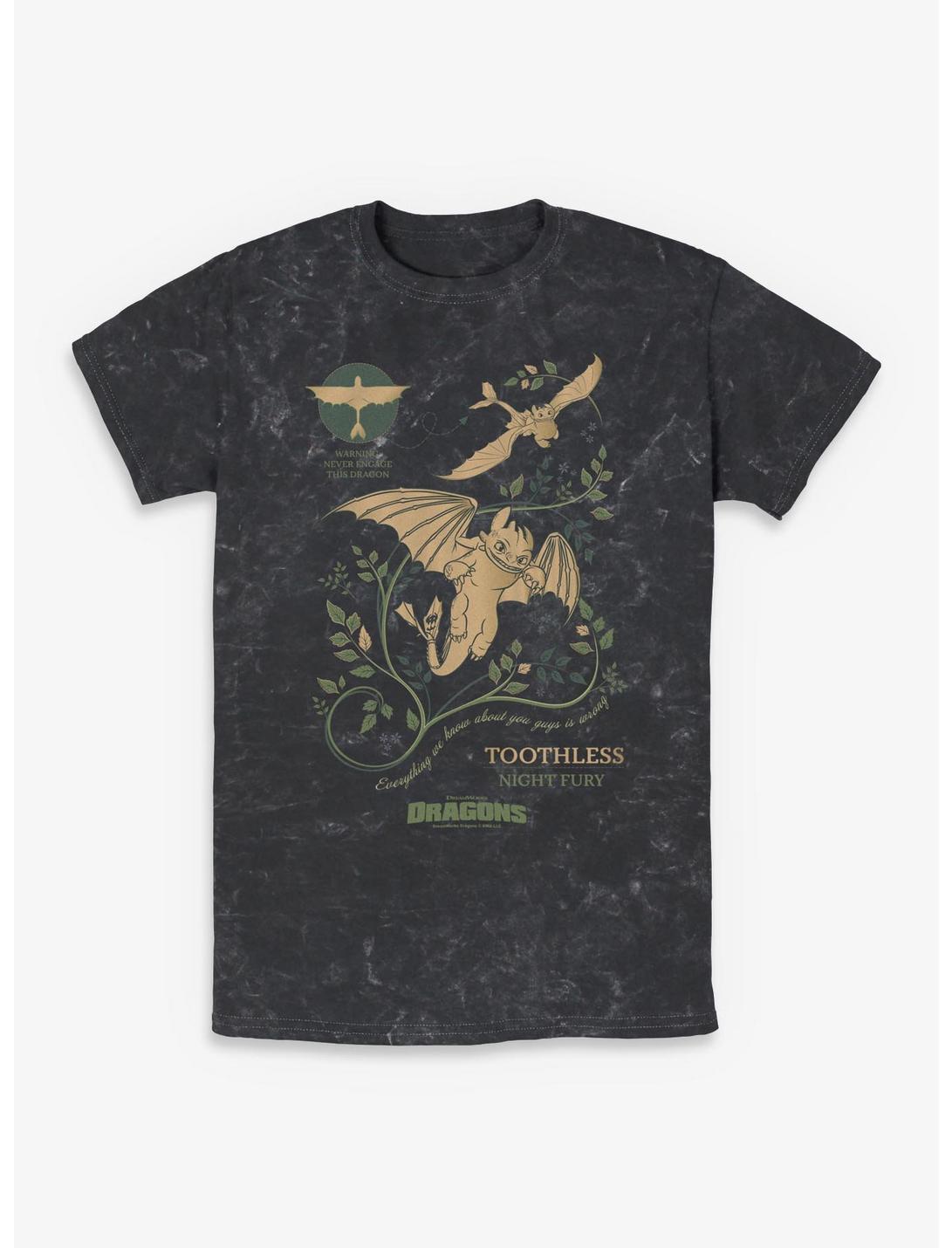 How To Train Your Dragon Toothless Warning Mineral Wash T-Shirt
