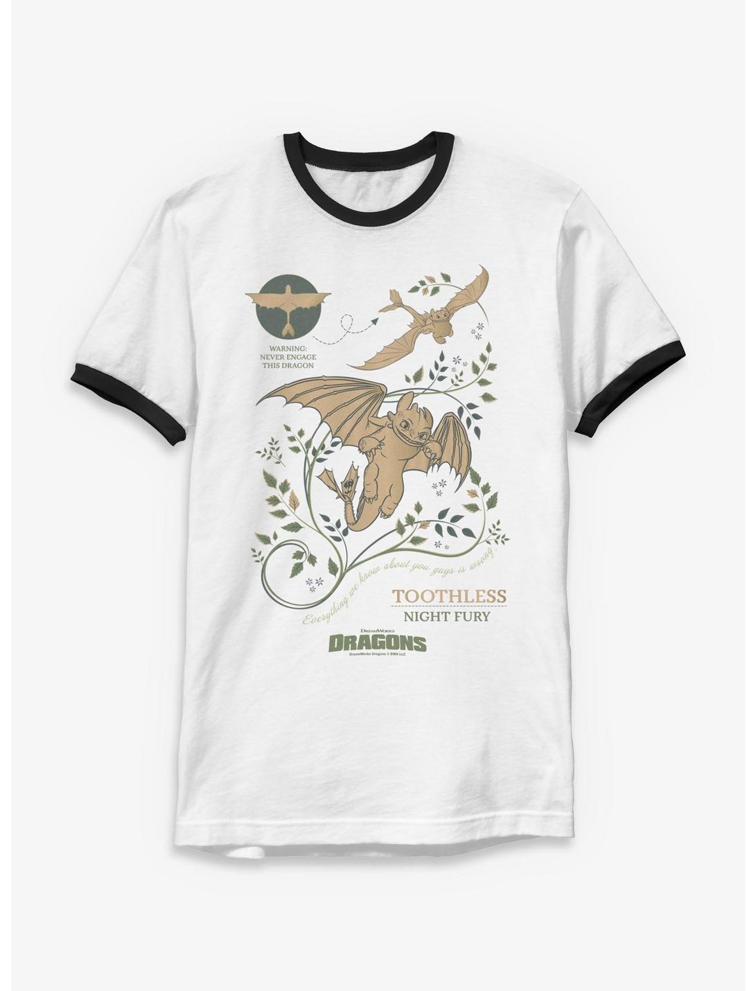 How To Train Your Dragon Toothless Warning Ringer T-Shirt