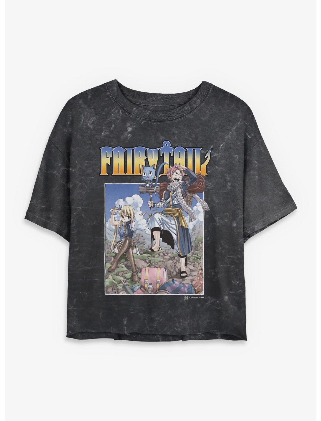 Fairy Tail On A Mission Girls Mineral Wash Crop T-Shirt