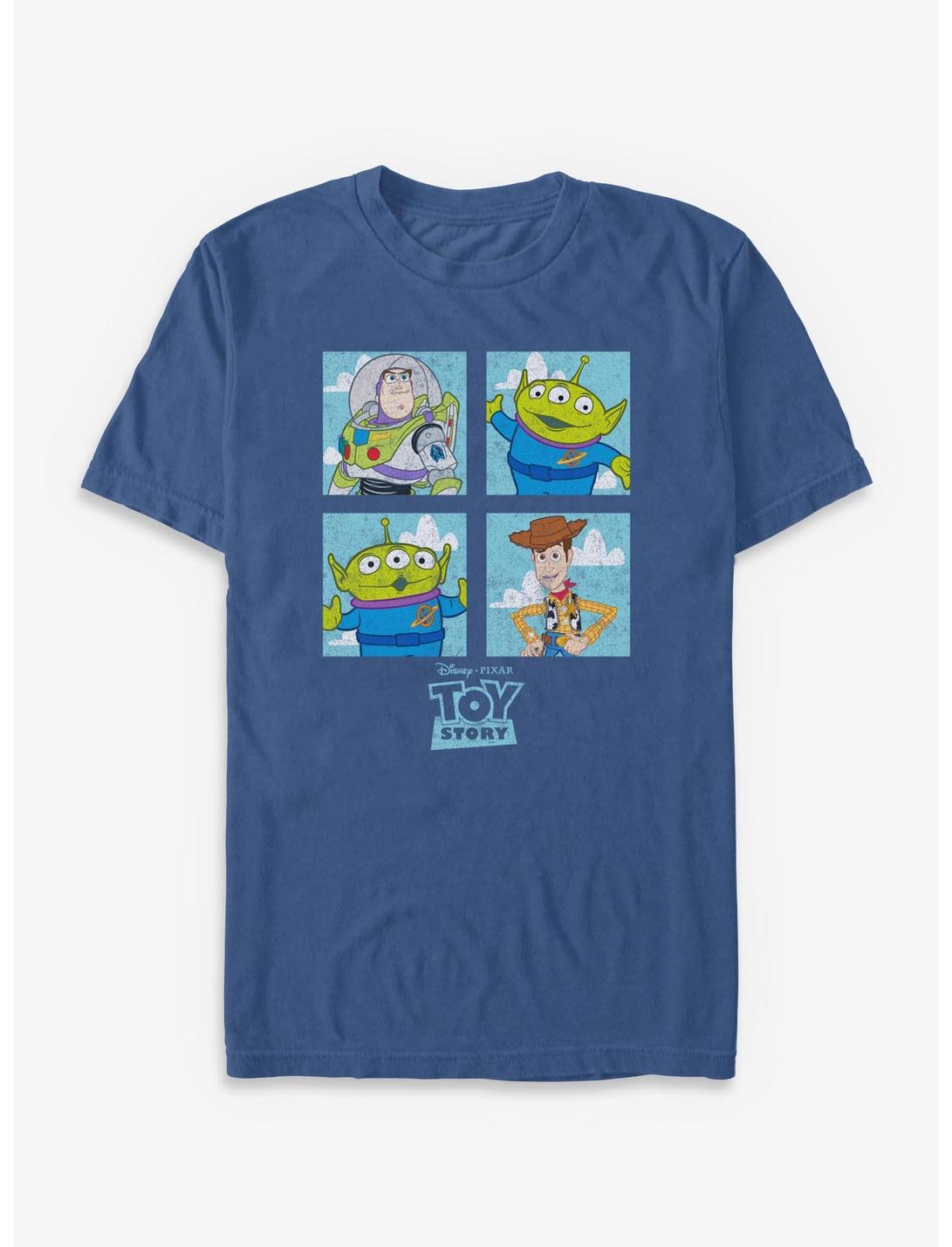 Disney Pixar Toy Story Buzz Woody Alien Panels Garment Dye T-Shirt