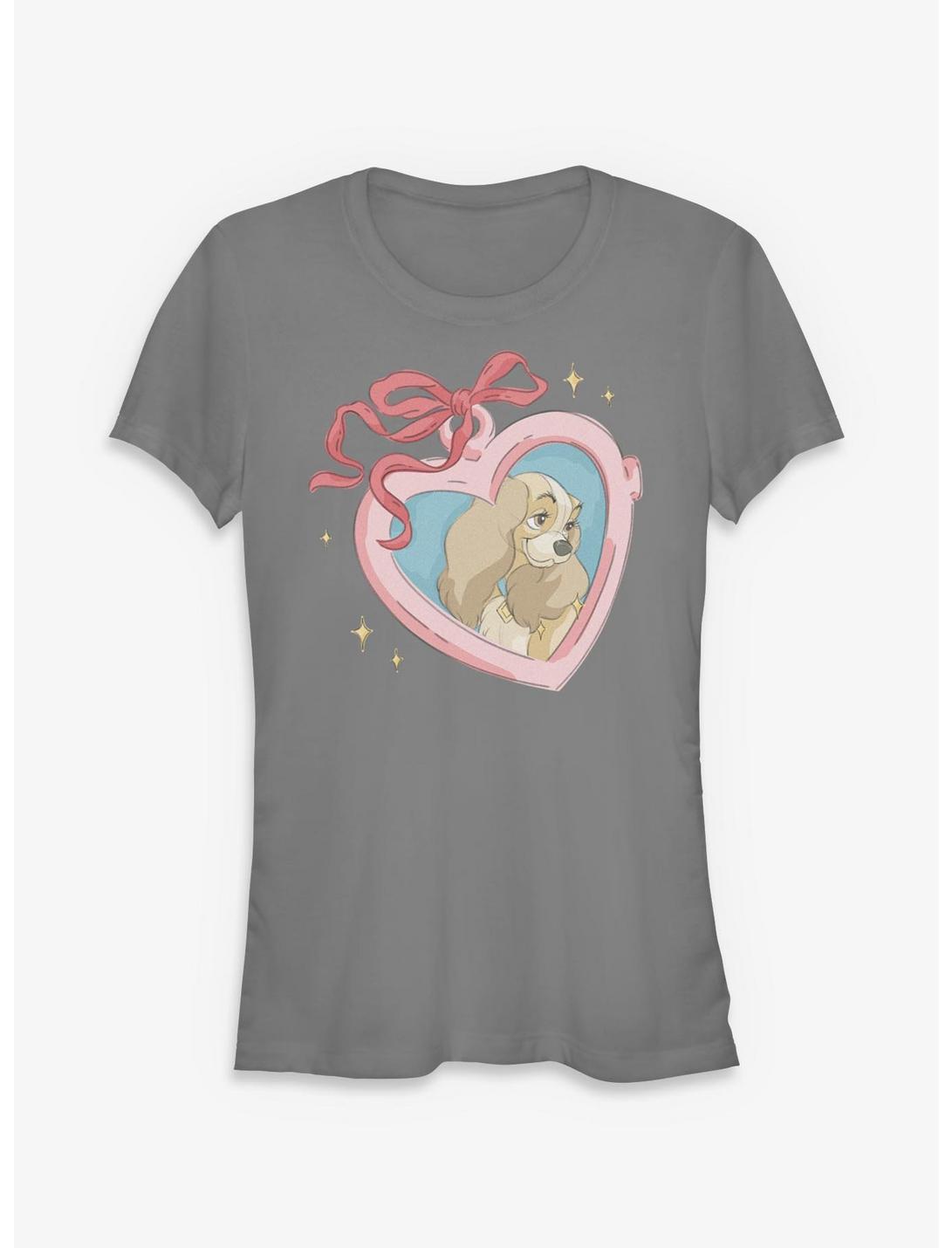 Disney Lady And The Tramp Lady Heart Girls T-Shirt