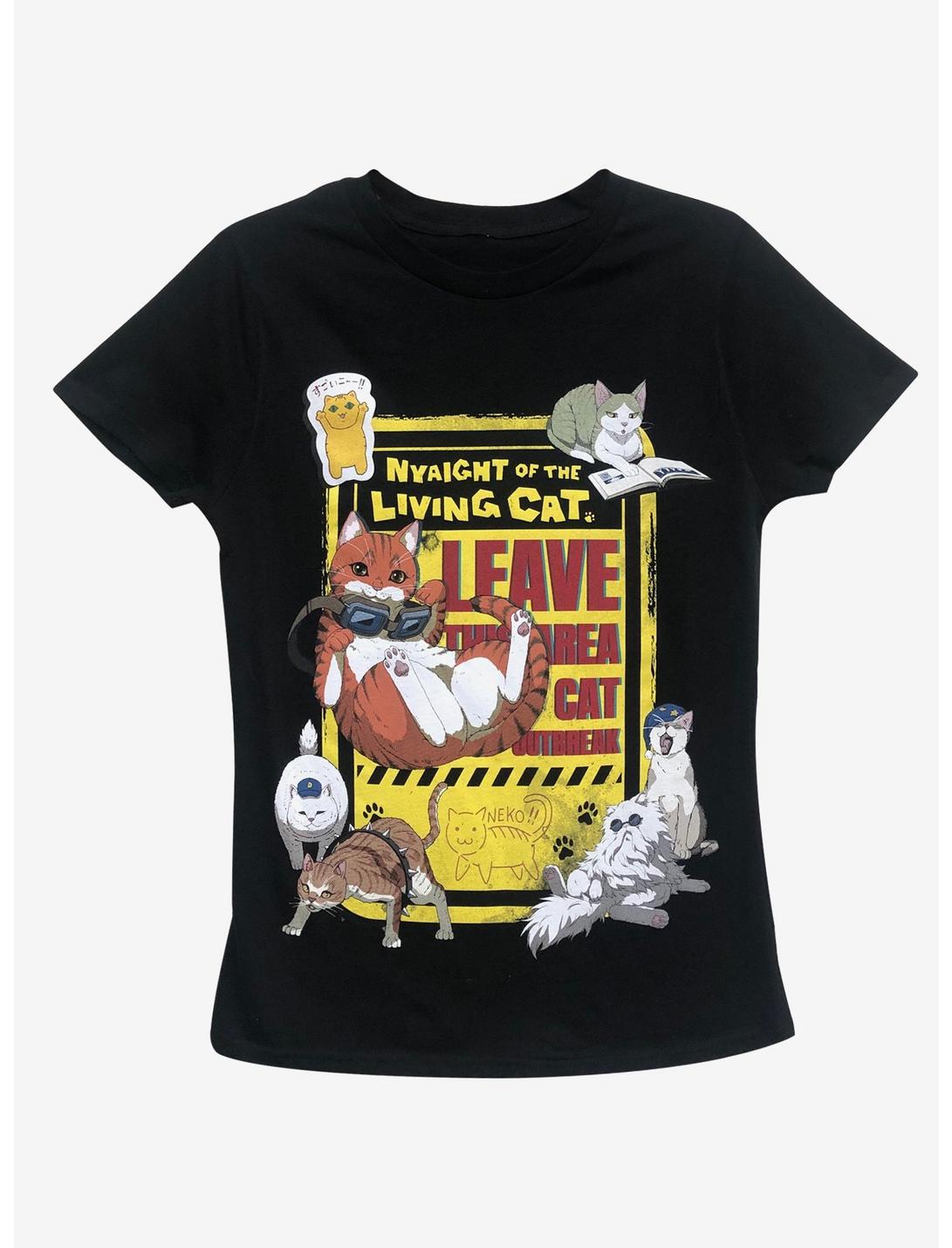 Nyaight Of The Living Cat Group T-Shirt