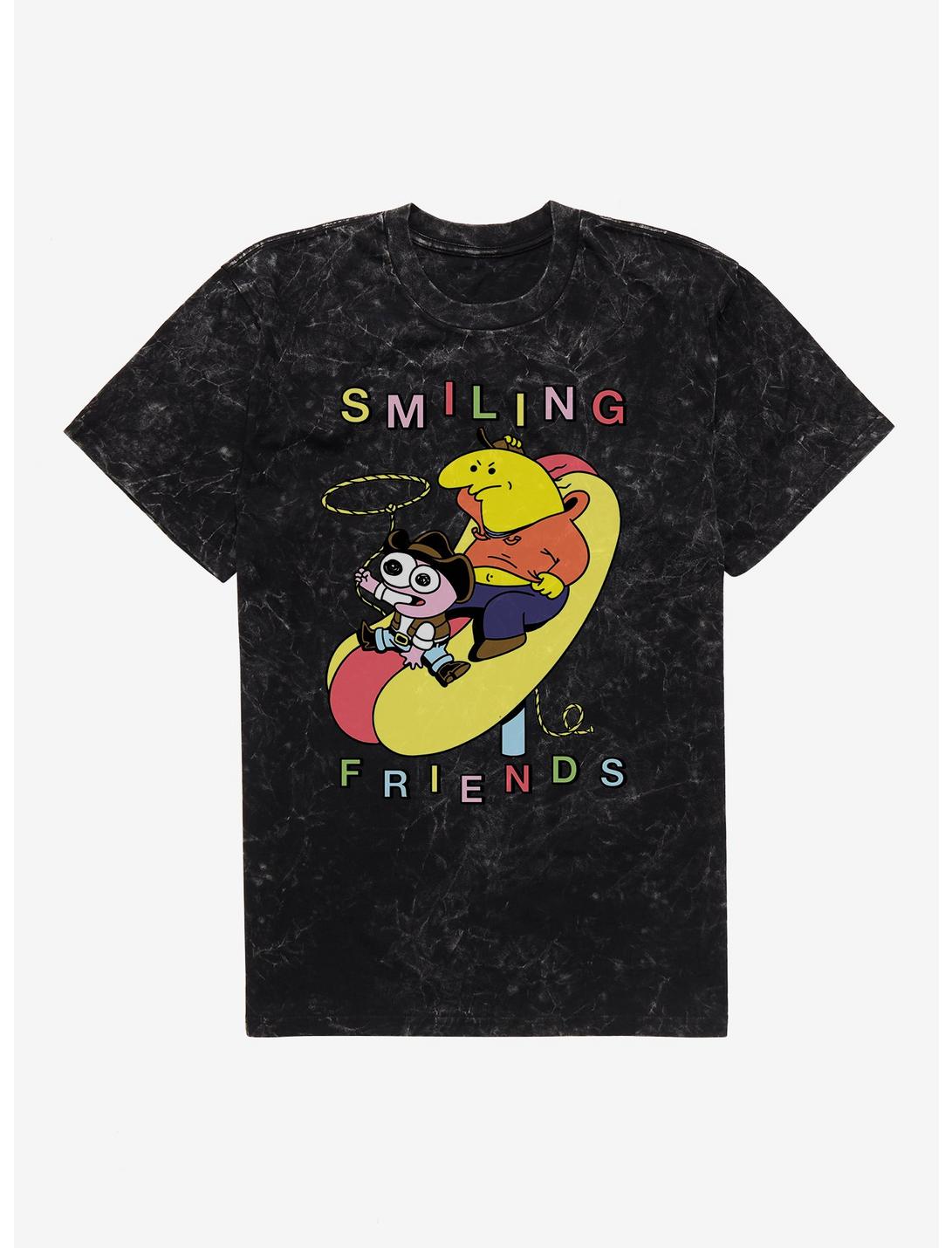 T-shirt Smiling Friends Rodeo Hot Dog délavé aux minéraux