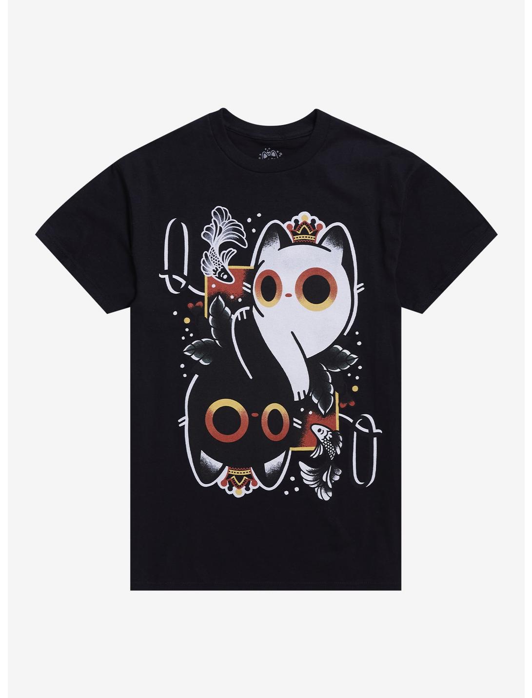 Queen Cat Card T-Shirt By Hollyddraws