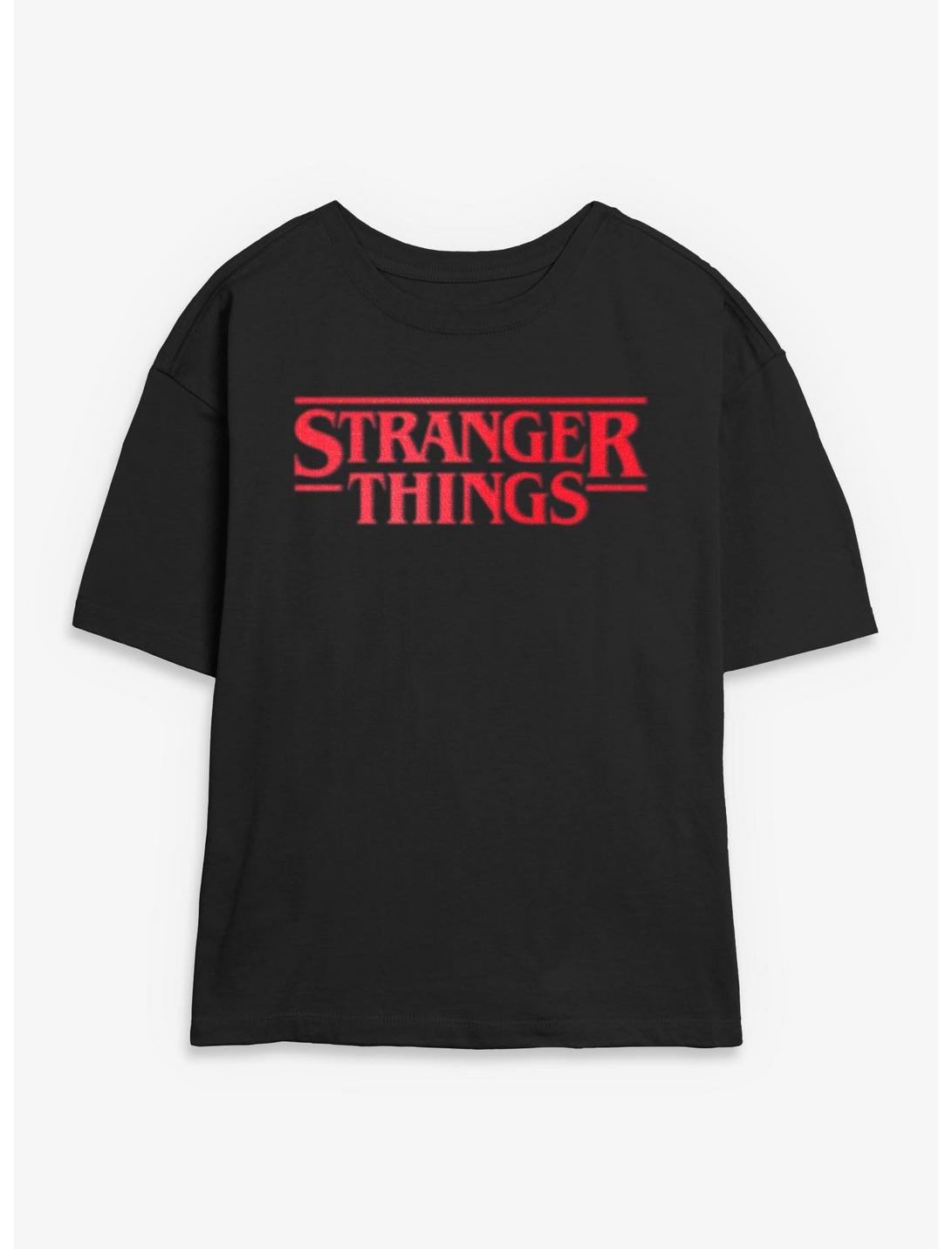 Stranger Things Blurry Logo Girls Skimmer T-Shirt