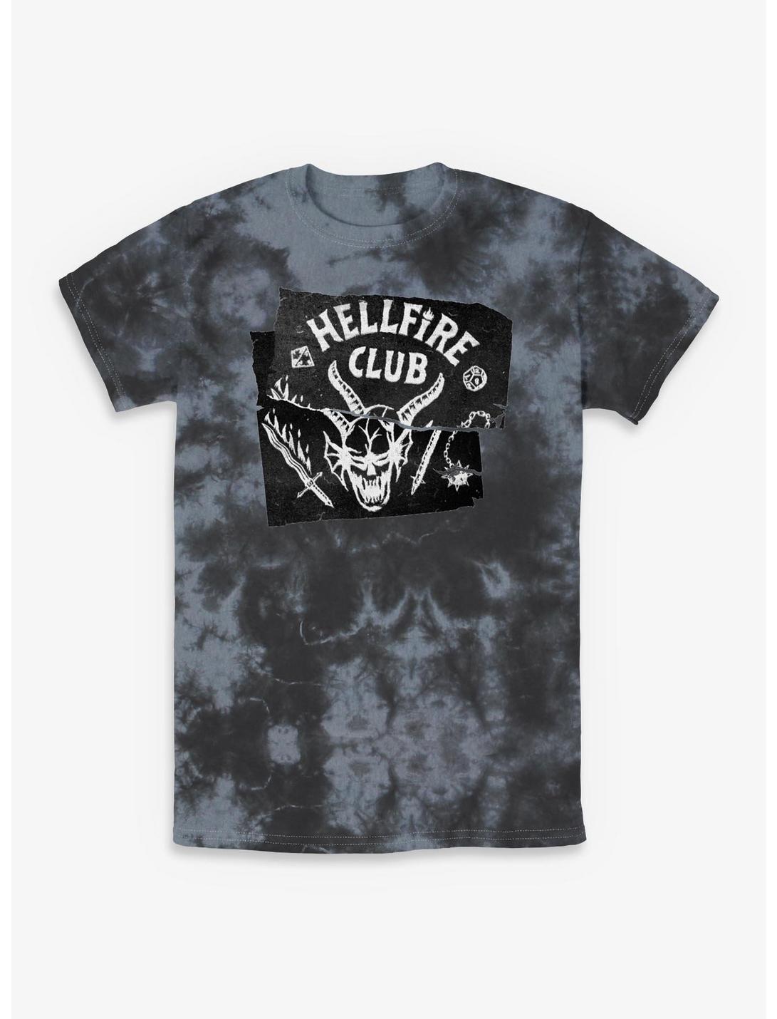 Stranger Things Hellfire Club Torn Flyer Tye-Dye T-Shirt