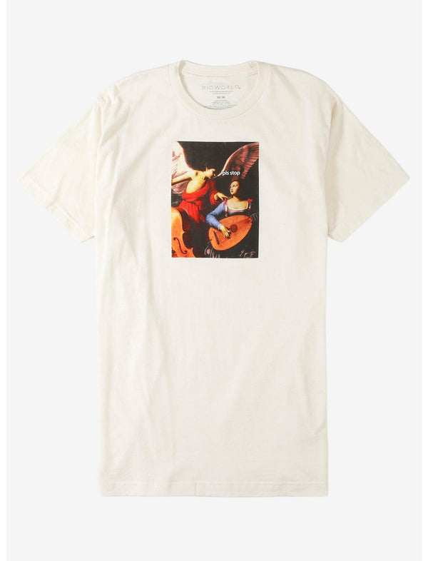 Veuillez arrêter le T-shirt de peinture d'ange