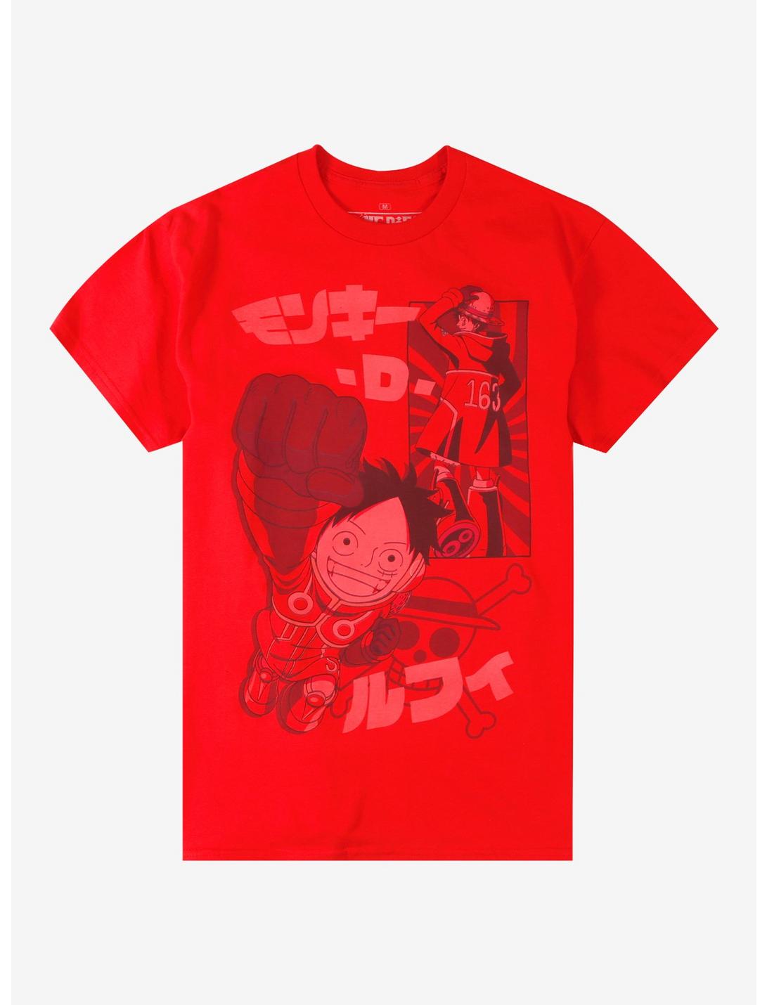 One Piece Luffy Tonal Red T-Shirt