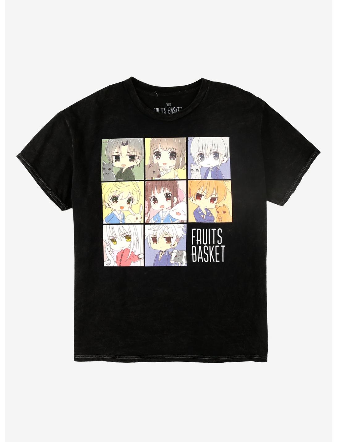 Fruits Basket Chibi Grid Mineral Wash T-Shirt