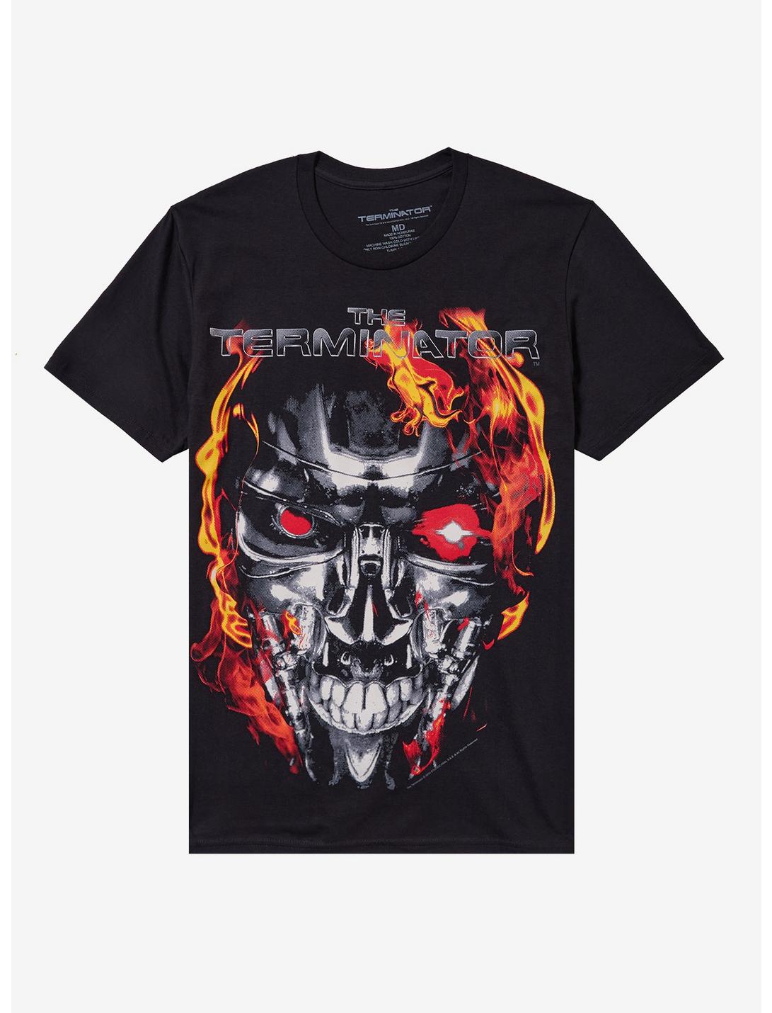 The Terminator Flaming Skull T-Shirt