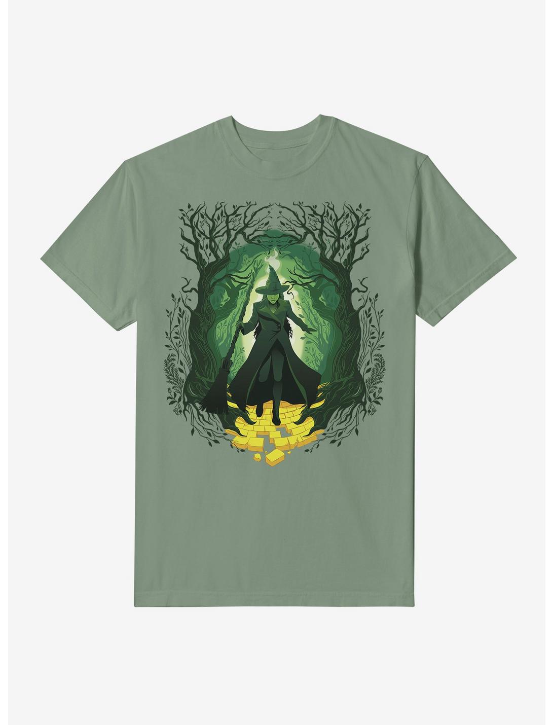 Wicked: For Good Elphaba T-shirt Teint en Plongée Chemin de Briques Jaunes
