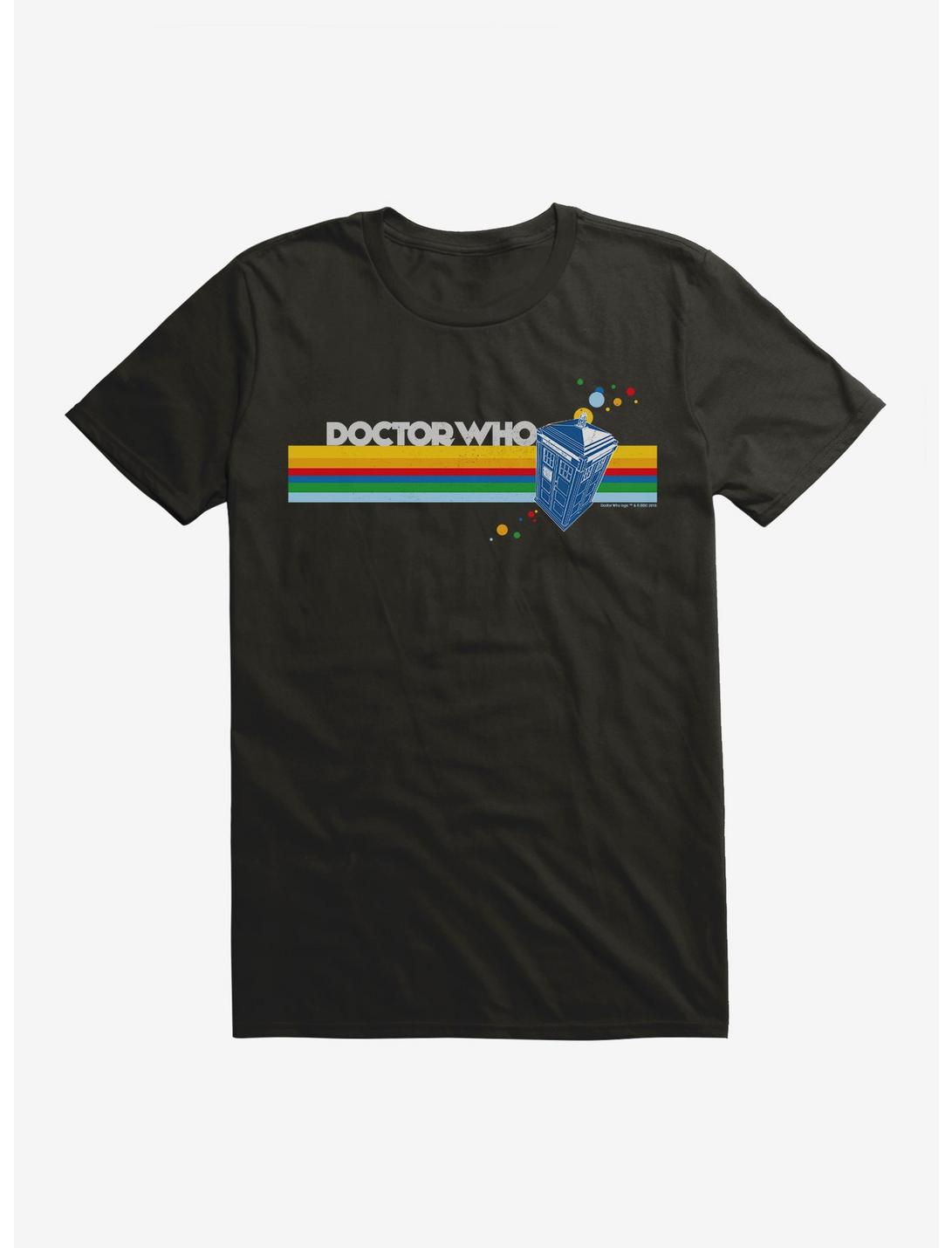 Doctor Who Thirteenth Doctor Tardis Rainbow Stripe T-Shirt