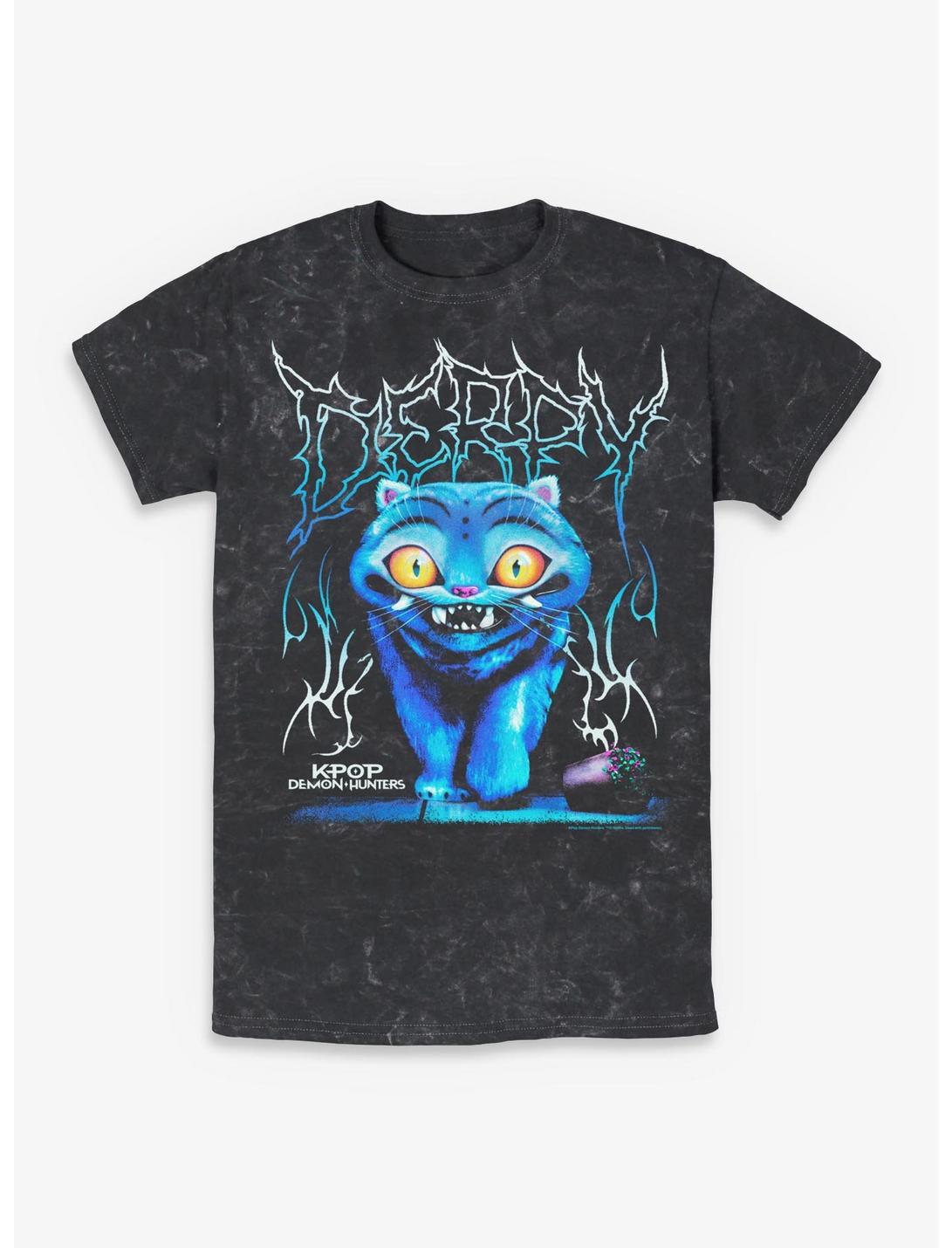 KPop Demon Hunters Derpy Tiger Rock Mineral Wash T-Shirt Hot Topic Exclusive
