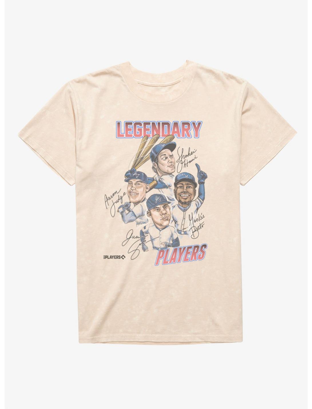 MLB Legendary Players Caricatures Mineral Wash T-Shirt Hot Topic Excluisve