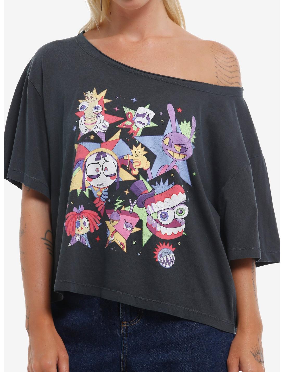 The Amazing Digital Circus Characters Girls Off-Shoulder T-Shirt