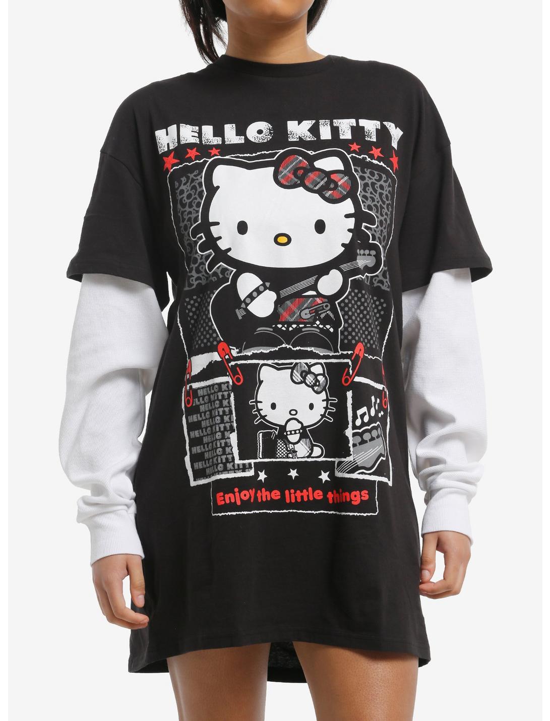 Hello Kitty Punk Long-Sleeve T-Shirt Dress