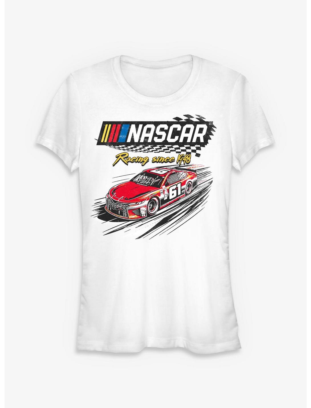 NASCAR Racing Checker Racing Back Girls T-Shirt