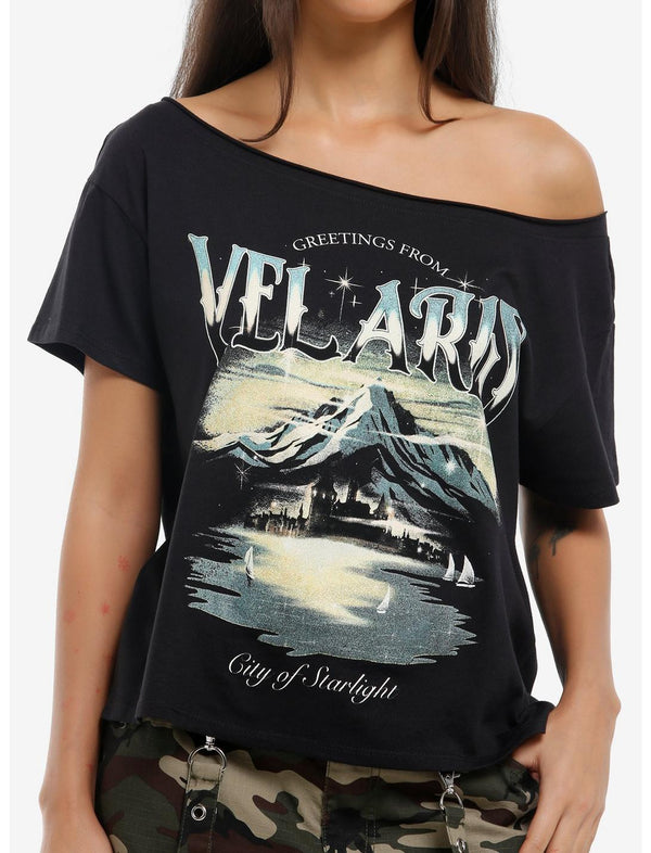 A Court Of Thorns And Roses Velaris Girls Off-Shoulder T-Shirt