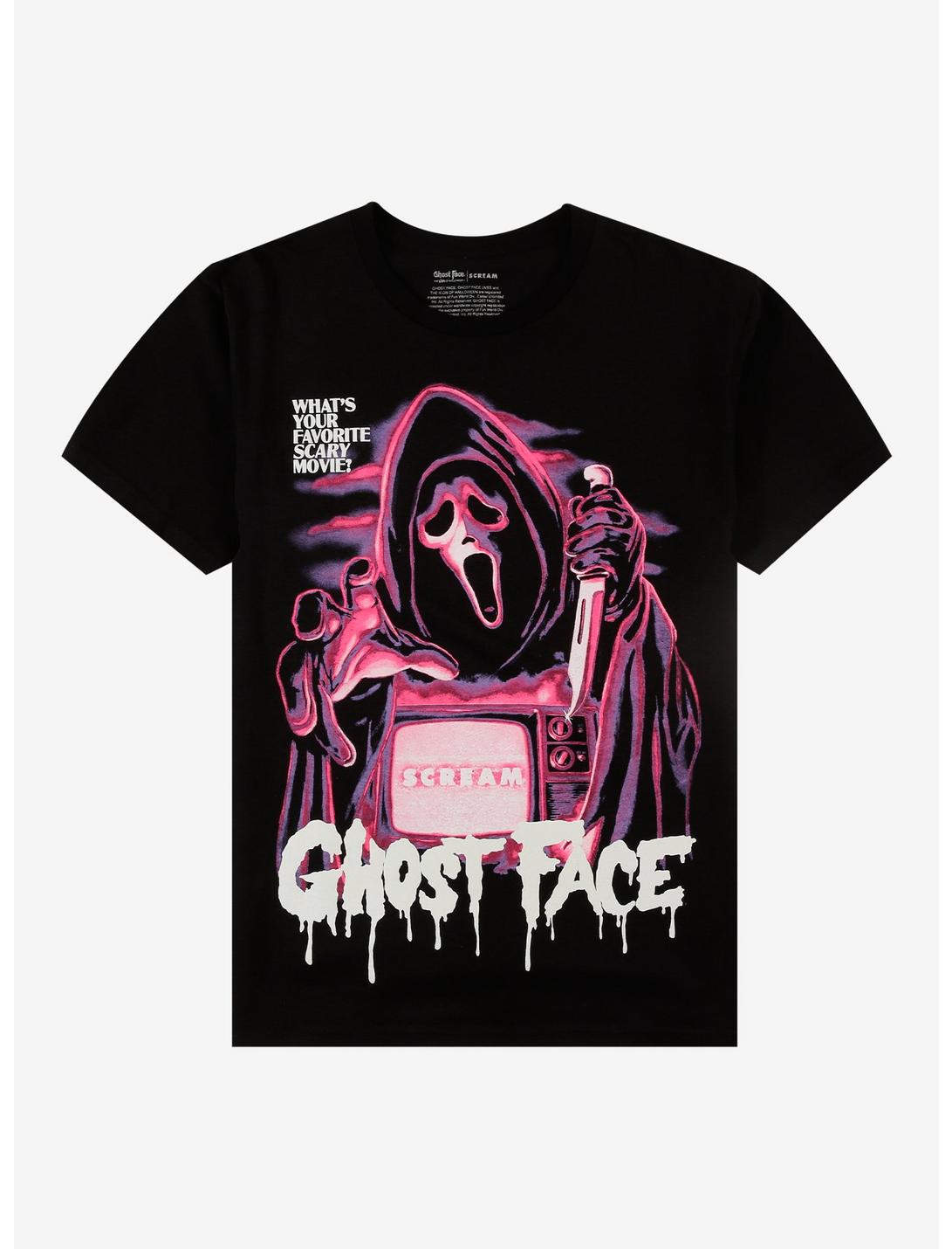 Scream Ghost Face Pink TV T-Shirt