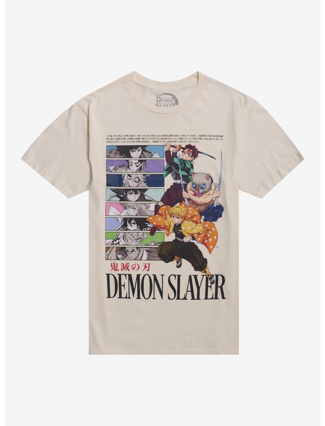 T-shirt panneaux de personnages Demon Slayer: Kimetsu No Yaiba