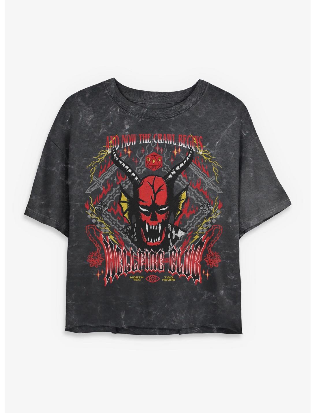 T-Shirt Court Femme Stranger Things Now The Crawl Begins Délavé au Minéral ?Exclusivité Hot Topic